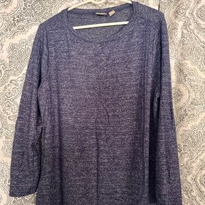 Chico's Heathered Blue Long Sleeve Top